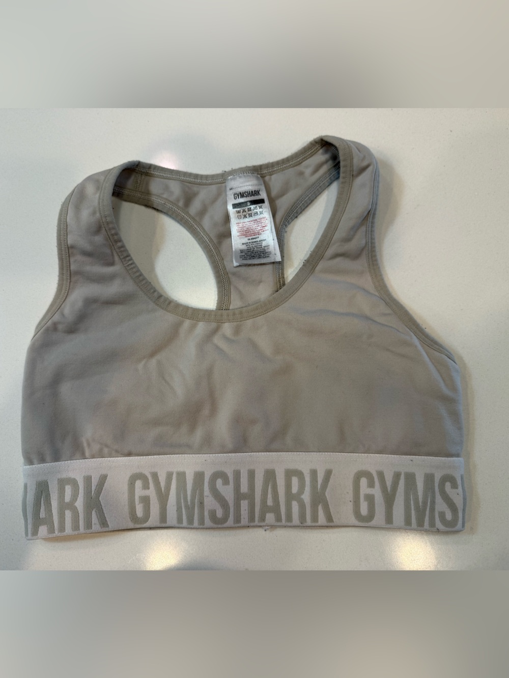 Gymshark Women's Light Taupe Racerback Sports Bra